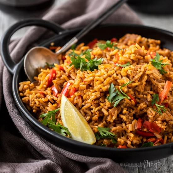 Spanish Red Rice (Arroz Rojo) - Recipe photo by sugarsaltmagic