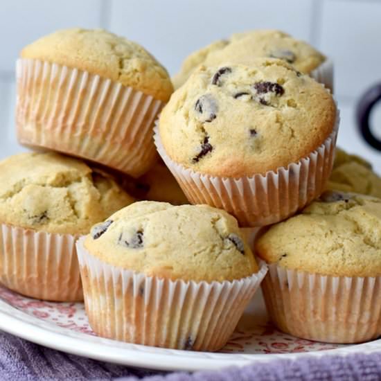 Gluten Free Chocolate Chip Muffins - Recipe photo by Flavor Walk