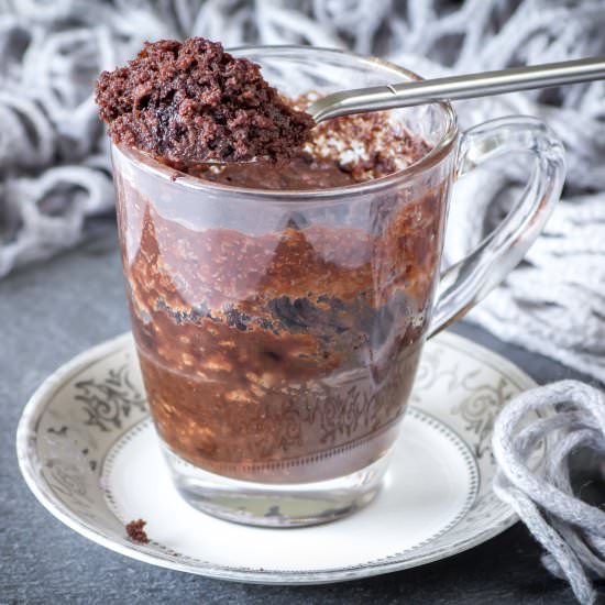Eggless Chocolate Mug Cake - Recipe photo by anindya0909
