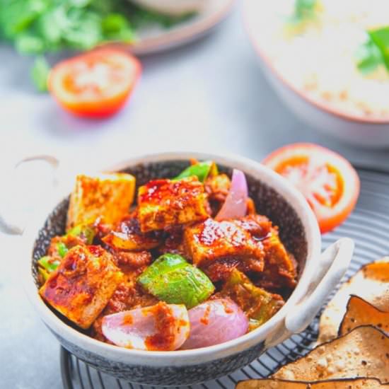 Gluten Free Kadhai Tofu - Recipe photo by glutenfreeindian