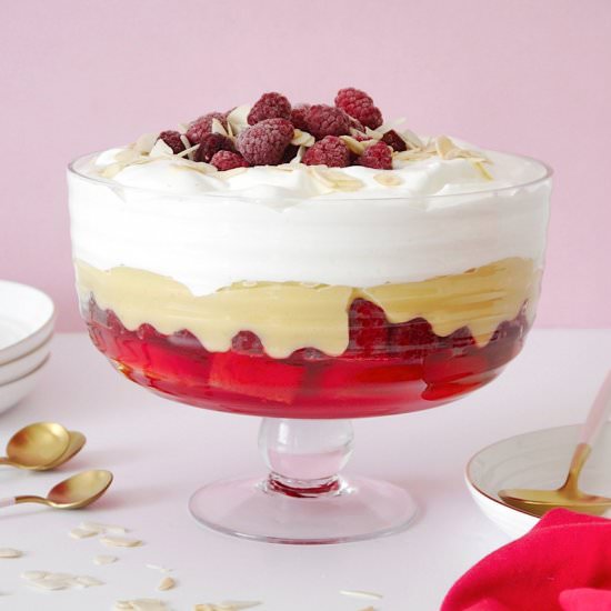 Classic English Raspberry Trifle - Recipe photo by BirdsParty
