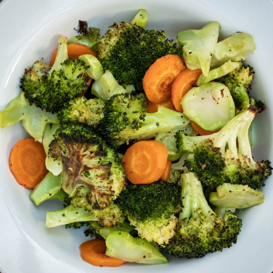 Roasted Broccoli and Carrots - Recipe photo by Chef Molly