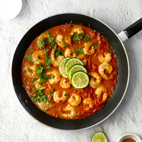 Easy Coconut Lime Shrimp Curry - Recipe photo by @whitekitchen_redwine
