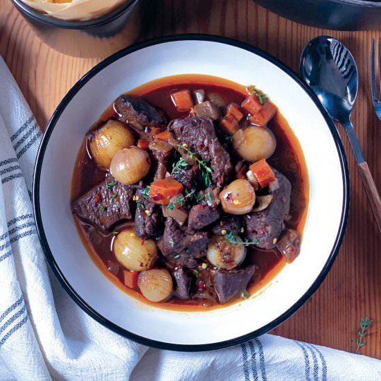 Greek Red Wine Beef Stew - Recipe photo by The Greek Foodie