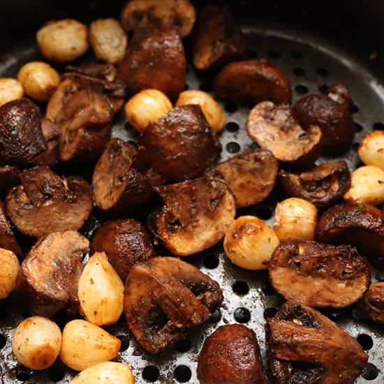 Air Fryer Mushrooms and Onions - Recipe photo by SimplyHappenings