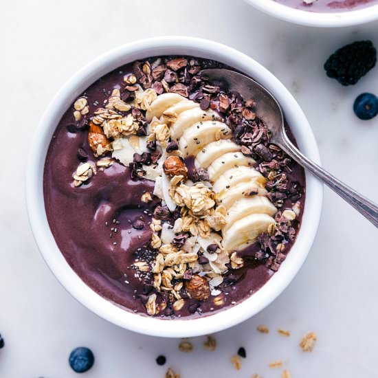 Acai Bowl with Almond Butter - Recipe photo by Chelsea Lords