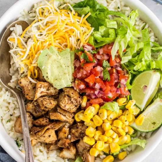 Chipotle Chicken Burrito Bowl - Recipe photo by ValentinasCorner