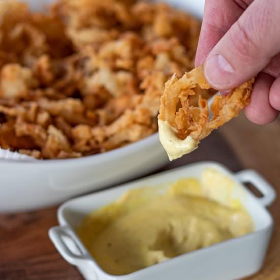 Onion Strings and Rings - Recipe photo by Belquistwist