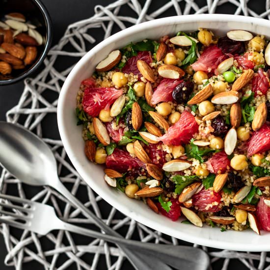 Bulgur Salad with Pink Grapefruit - Recipe photo by themintytomato