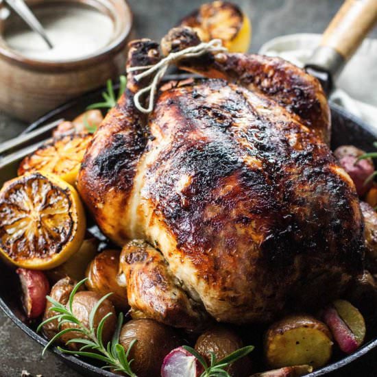 Lemon and Rosemary Charcoal Chicken - Recipe photo by jaimieeats
