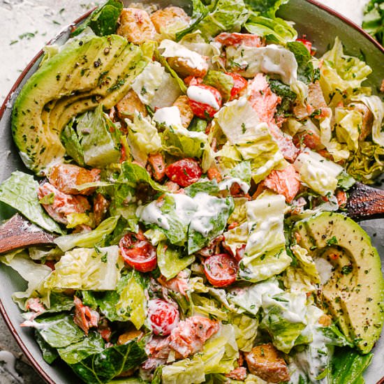 Salmon BLT Salad - Recipe photo by easyweeknightrecipes