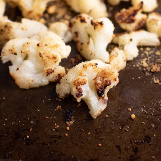 Roasted Frozen Cauliflower - Recipe photo by buildyourbite