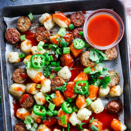 Buffalo Cauliflower Gnocchi - Recipe photo by tippsinthekitch