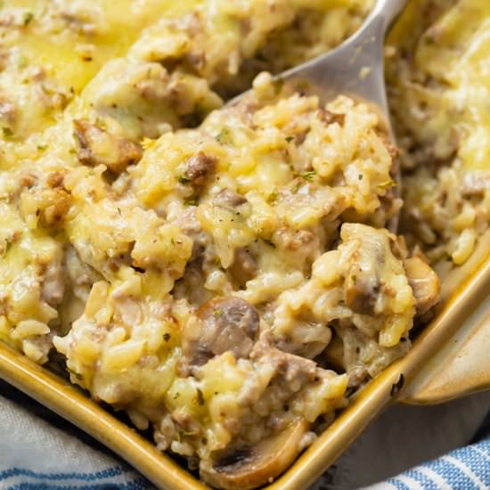 Ground Beef and Rice Casserole - Recipe photo by TheCozyCook