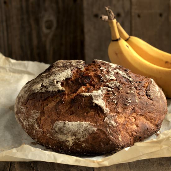 rustic banana yeast bread - Recipe photo by davebakes