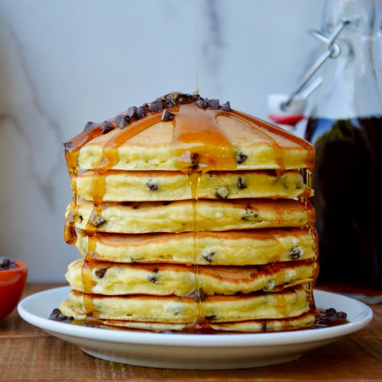 Orange Chocolate Chip Pancakes - Recipe photo by justataste