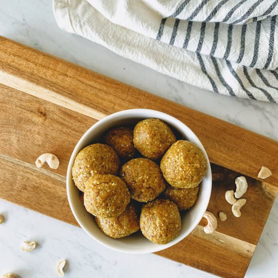 Turmeric Date Balls - Recipe photo by greenseggsandyams