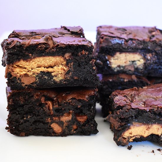 Peanut Butter Cup Brownies - Recipe photo by lightscamerabake