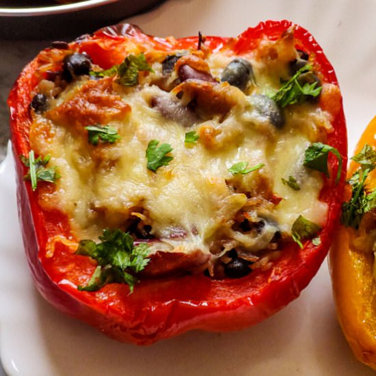 Vegetarian stuffed bell pepper - Recipe photo by greenbowl2soul