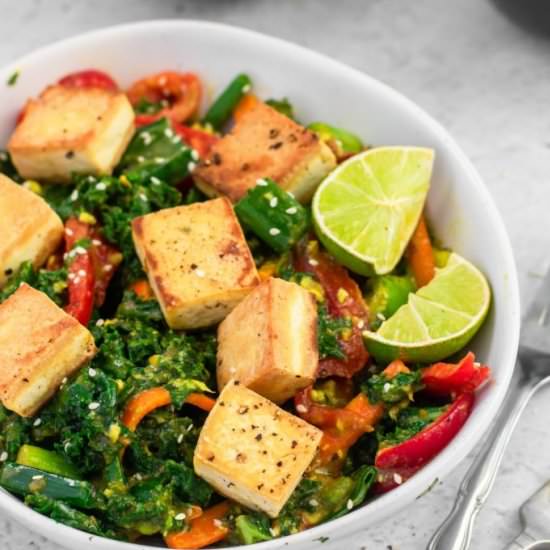 Asian Salad With Fried Tofu - Recipe photo by KlaraW