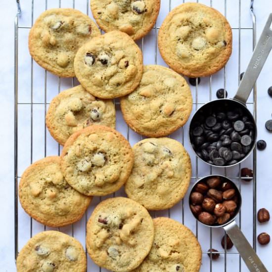 Hazelnut Chocolate Chip Cookies - Recipe photo by missrachelphipps