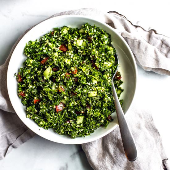 easy refreshing tabbouleh - Recipe photo by killingthyme
