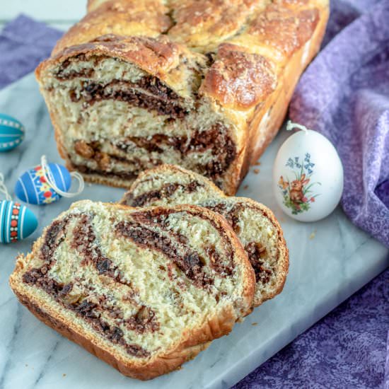 Cozonac Romanian Easter Bread - Recipe photo by BinkysCulinaryCarnival