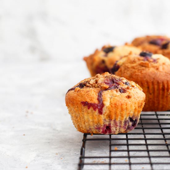 Banana & Blueberry streusel muffins - Recipe photo by mysugarthumb@gmail.com