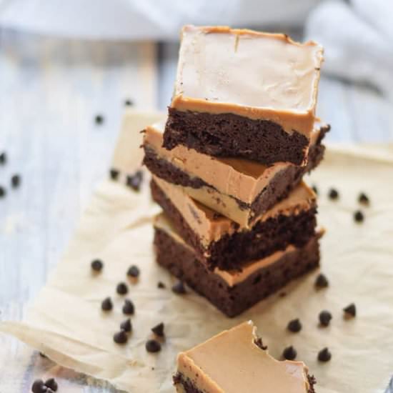 Paleo Brownies with Almond Icing - Recipe photo by Seasonal Cravings