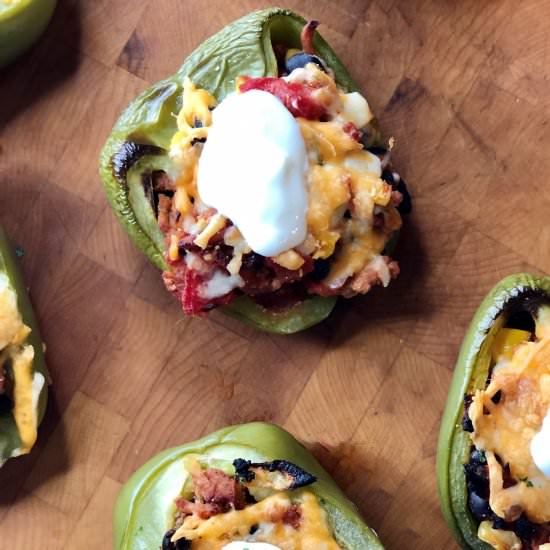 Healthy Tex-Mex Stuffed Peppers - Recipe photo by The Good Wives Blog