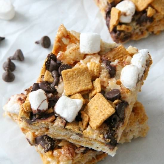 S'mores Marshmallow Treats - Recipe photo by bittersideofsweet