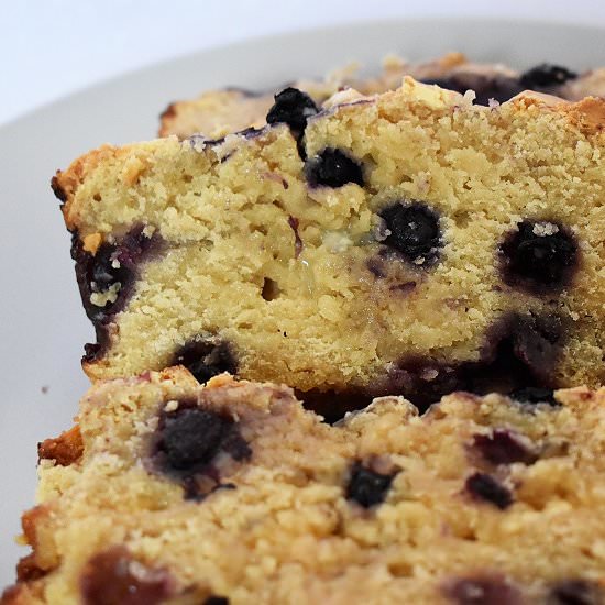 White Chocolate and Blueberry Loaf - Recipe photo by lightscamerabake