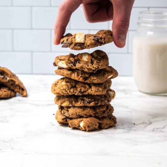 Vegan S'mores Cookies - Recipe photo by Plentyfullvegan