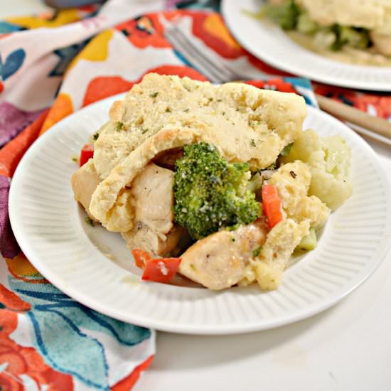 Keto Chicken Pot Pie Casserole - Recipe photo by littlebitrecipes