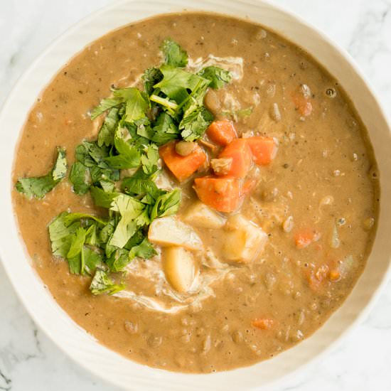 Coconut Curry Lentil Soup - Recipe photo by aheadofthyme