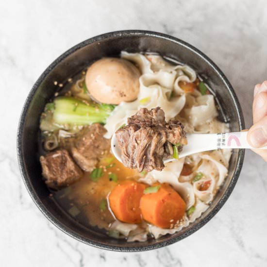 Slow Cooker Asian Beef Noodle Soup - Recipe photo by aheadofthyme