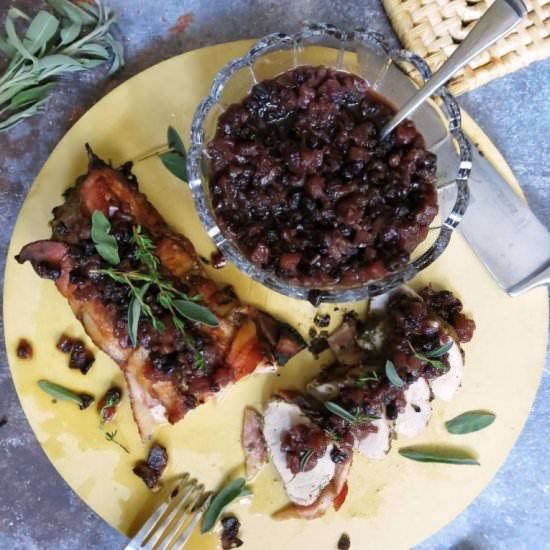 Bacon Wrapped Pork Tenderloin - Recipe photo by olivesandlamb
