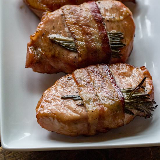 Grilled Bacon Wrapped Pork Chops - Recipe photo by Or Whatever You Do