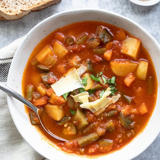 Easy Minestrone Soup - Recipe photo by The Home Cooks Kitchen