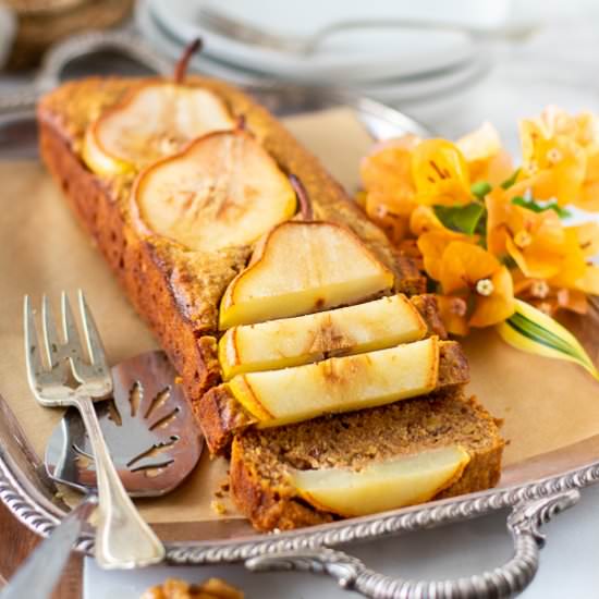 Walnut-Ginger Pear Bread - Recipe photo by a meal in mind