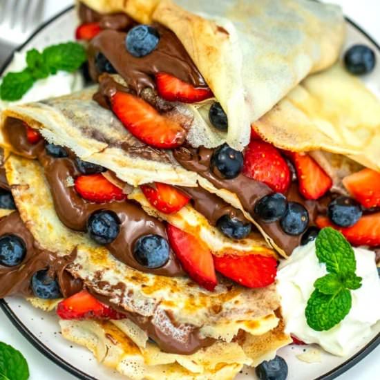 French Crepes - Recipe photo by peasandpeonies