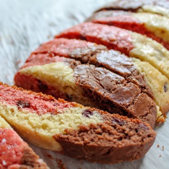 Neopolitan Biscotti - Recipe photo by Recipesinspiredbymom