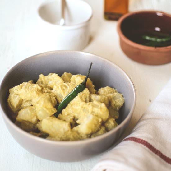 Aloo posto - Recipe photo by notacurry.com