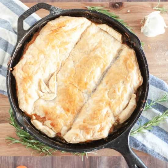 One Skillet Chicken Pot Pie - Recipe photo by The Wooden Spoon Effect