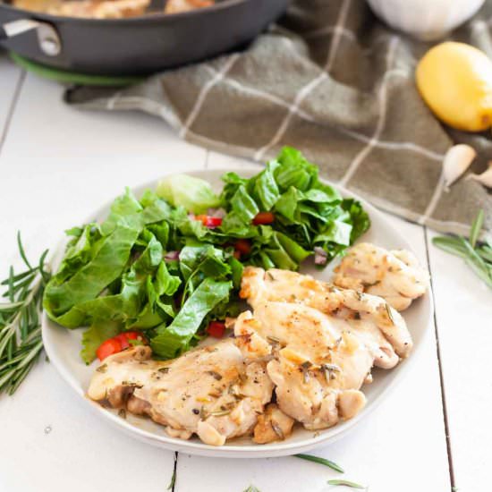 Rosemary Lemon Chicken Thighs - Recipe photo by The Wooden Spoon Effect