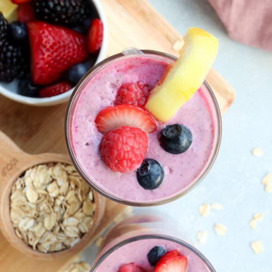 mixed berry lemon yogurt smoothie - Recipe photo by Caits Plate