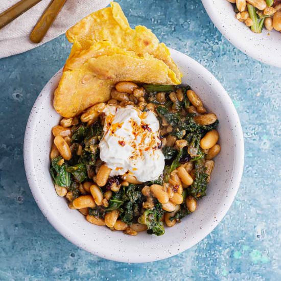 Bean & Pearl Barley Stew with Kale - Recipe photo by TheCookReport