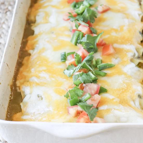 Green Chile Chicken Enchiladas - Recipe photo by mytxkitchen