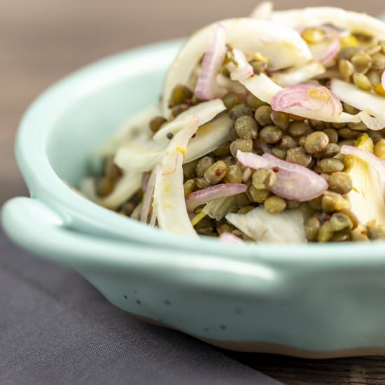Pickled Fennel Salad with Lentils - Recipe photo by Brian Jones