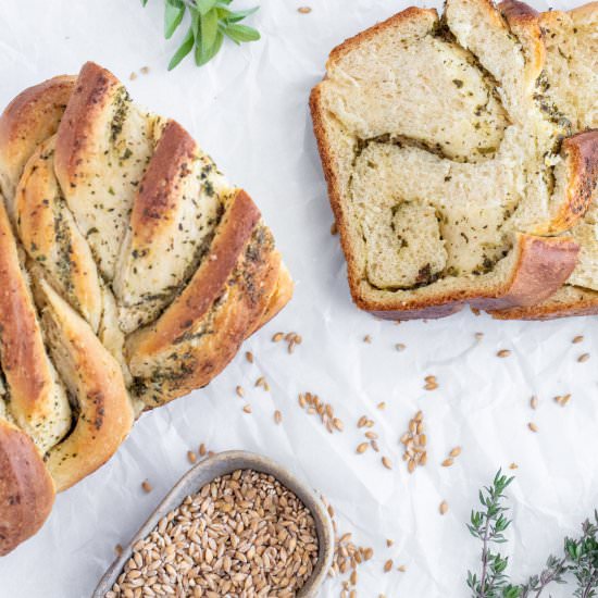 Herb Swirl Bread - Recipe photo by Aredspatula